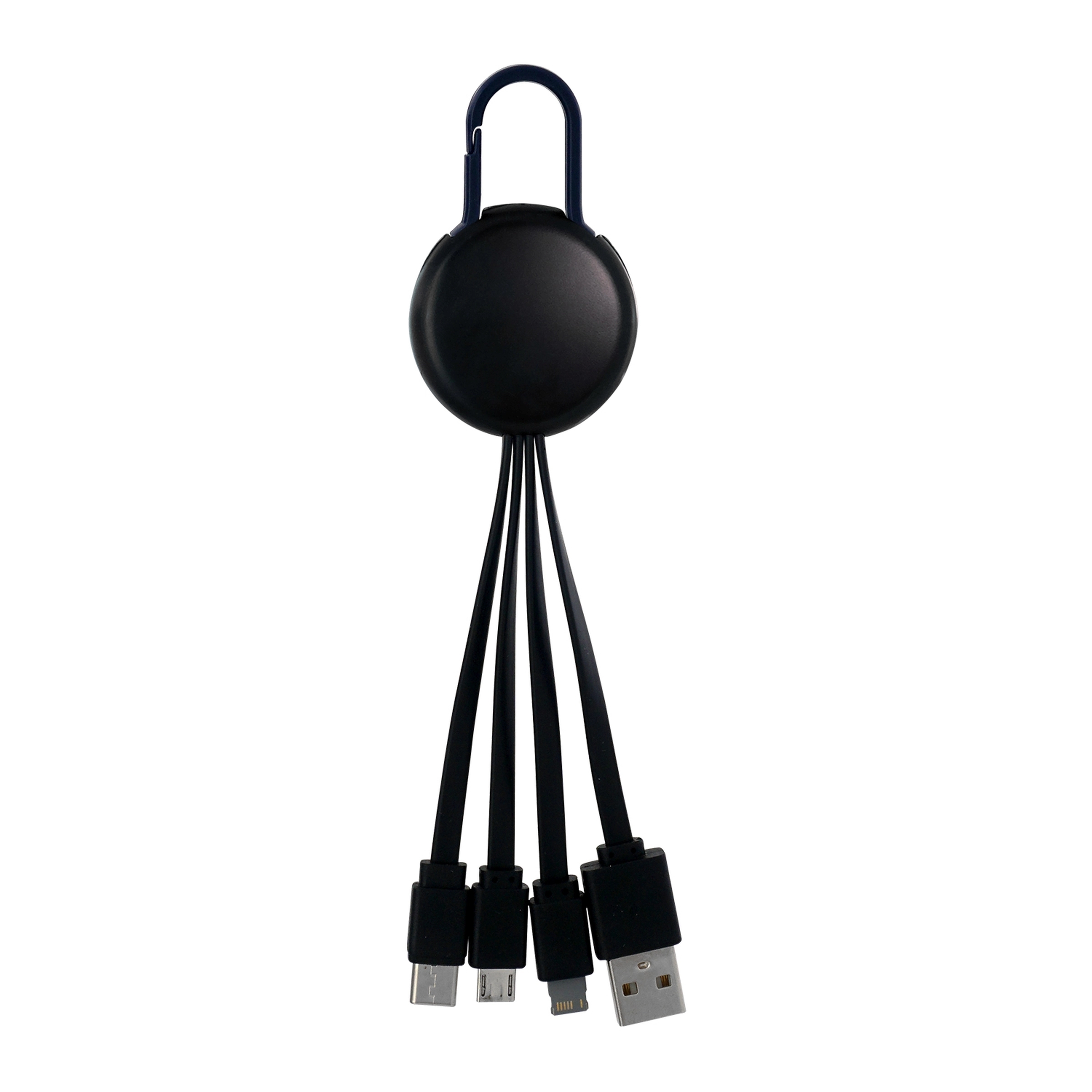 BLACK COLORFUL CLIP 3 IN 1 CHARGING CABLE 18