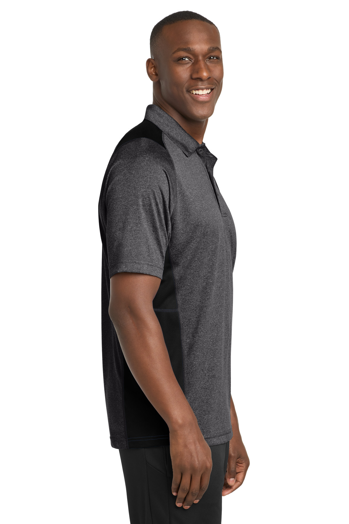 Sport-Tek Heather Colorblock Contender Polo. ST665 33