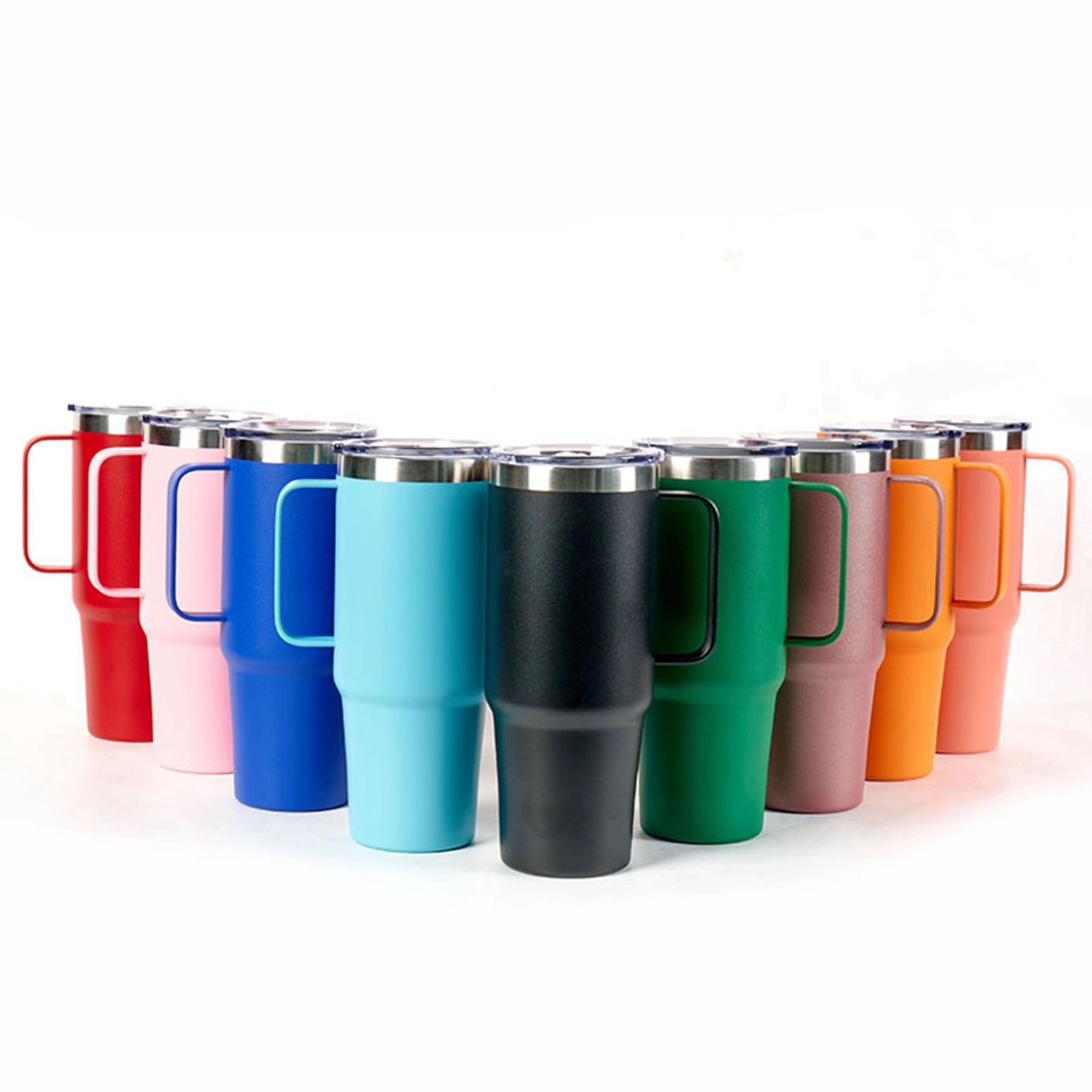 40 Oz. Stainless Steel Double Wall Tumbler With Handle 6