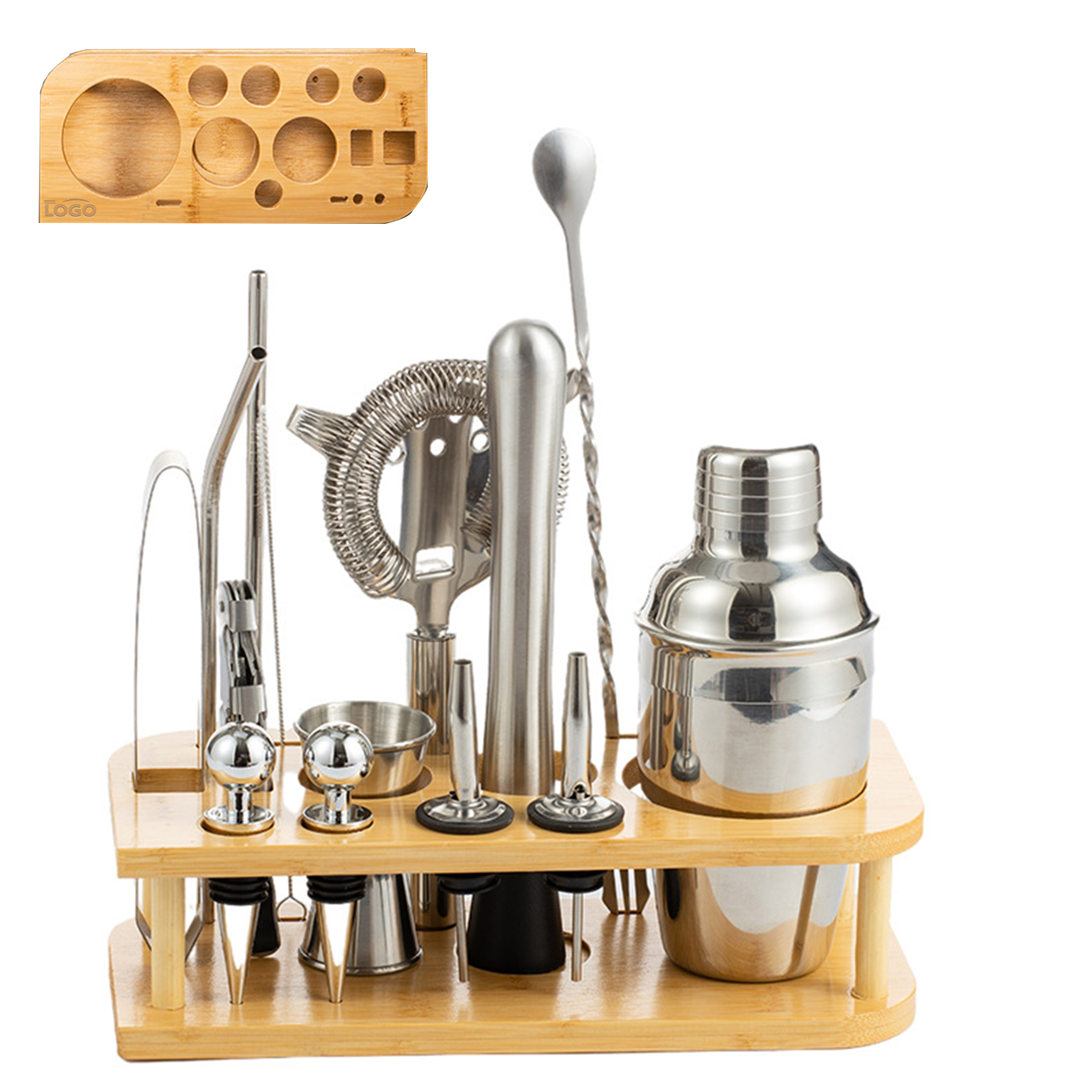 Stainless Steel 15-Piece Bartender Tool Set 2