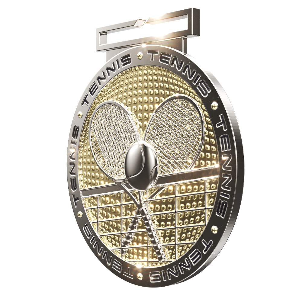 Tennis Dual Plated Medallion (3") 2