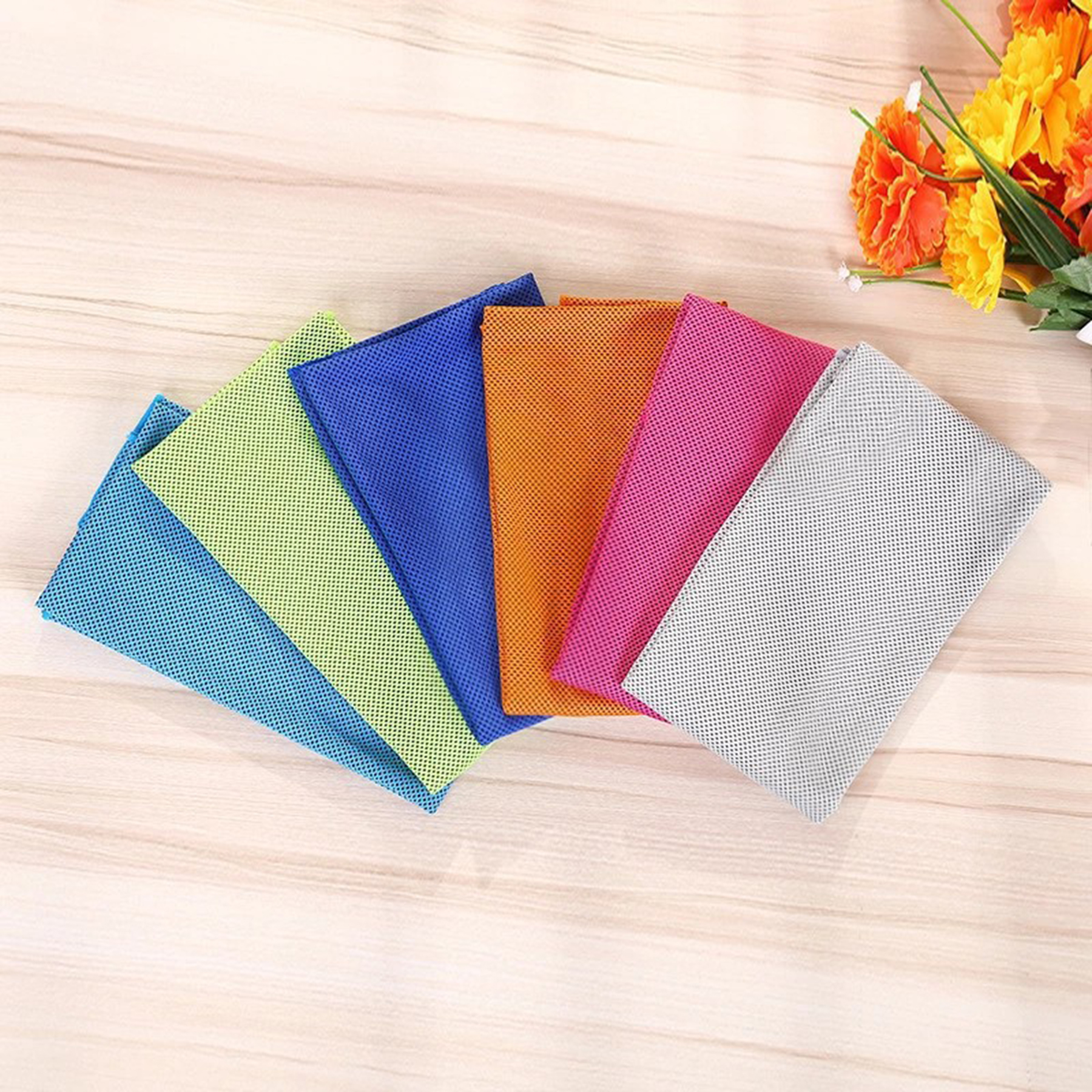 Microfiber Mesh Fabric Beach Sports Gym Cooling Towel 3