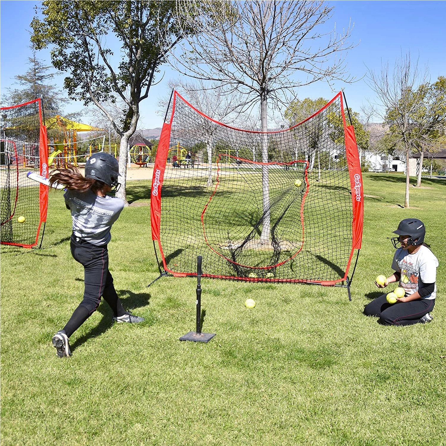 Baseball Practice Hitting Pitching Net With Bow Frame 14
