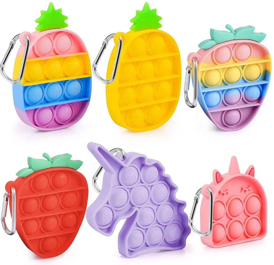 Mini Pop Bubble Sensory Fidget Toys Anxiety Keychain 7