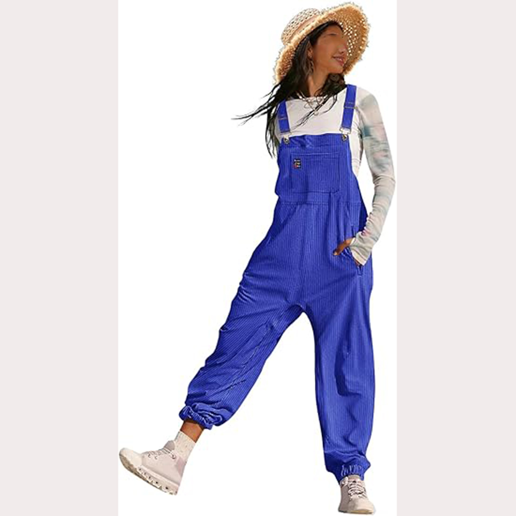 Women's Casual Corduroy Overalls 1