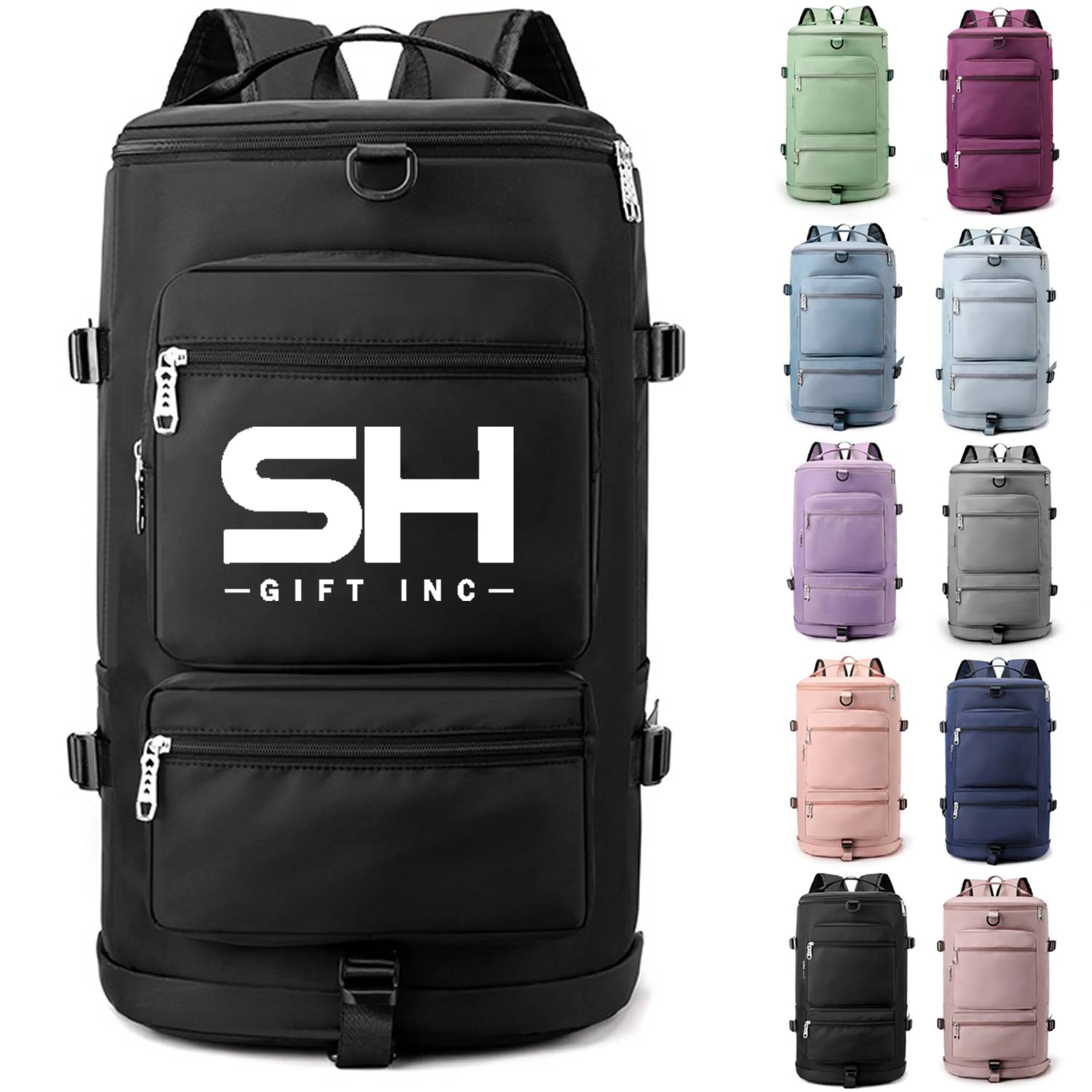 Waterproof Dry Wet Separation Nylon Duffel Backpack 2