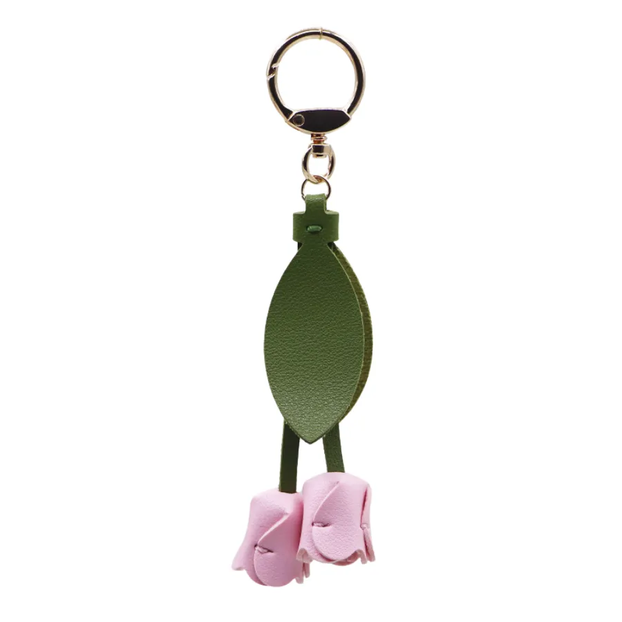 Tulip Style PU Leather Keychain Bag Pendant 2