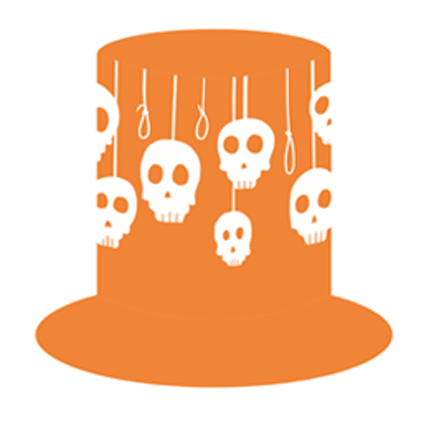 Polyester Halloween Skull Pumpkin Top Hat 3