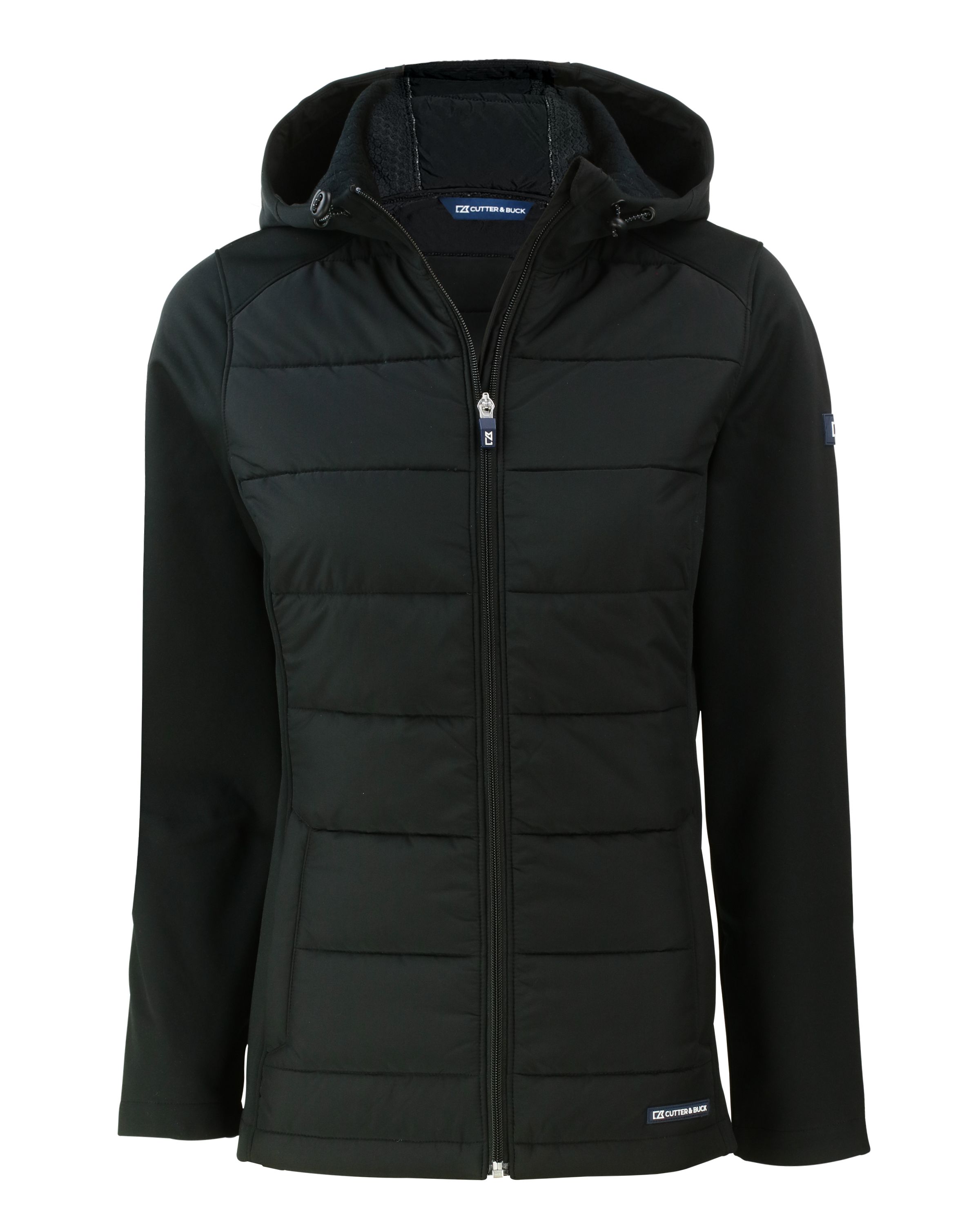 Evoke Hybrid Softshell Recycled Full Zip Womens Hooded Jacket
