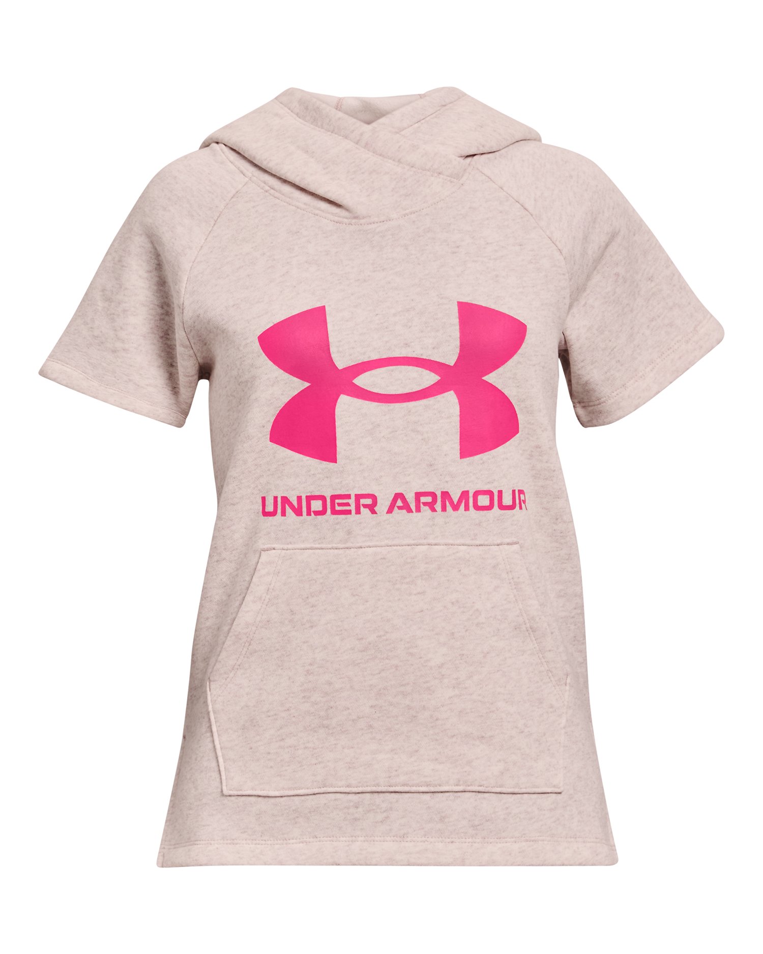 Girls' UA Rival Fleece Short Sleeve Hoodie  2