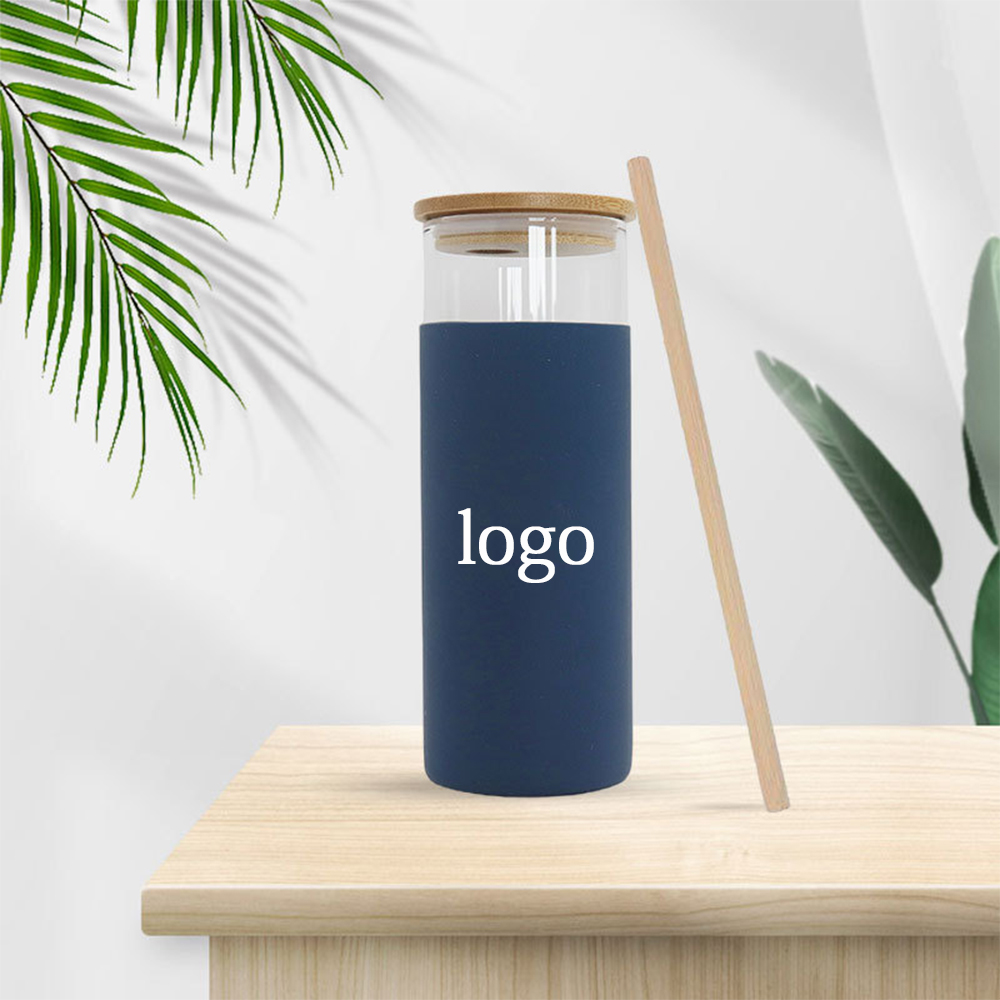 18Oz Glass Tumbler With Bamboo Lid 3