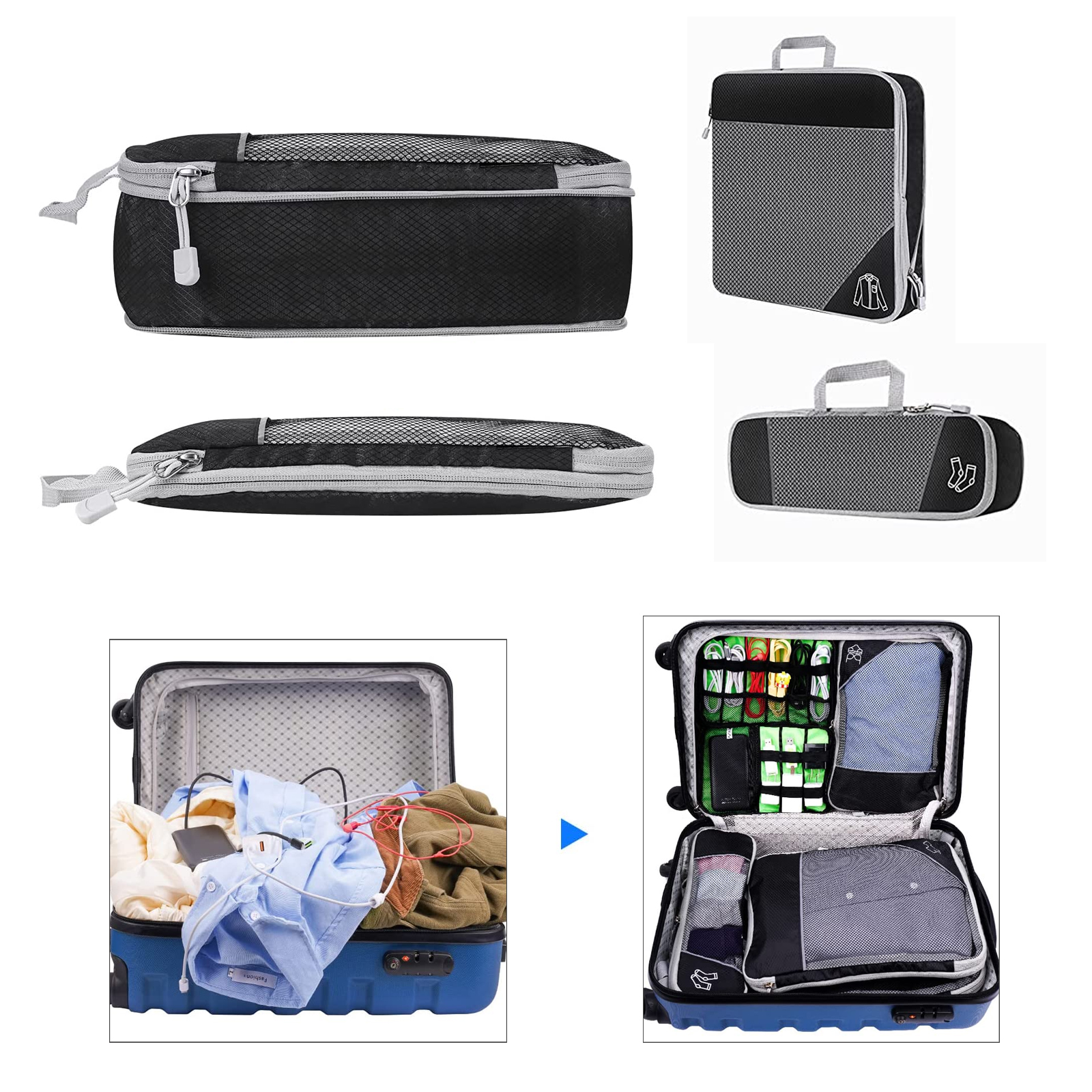 6 PCS Compression Packing Cube Set 2