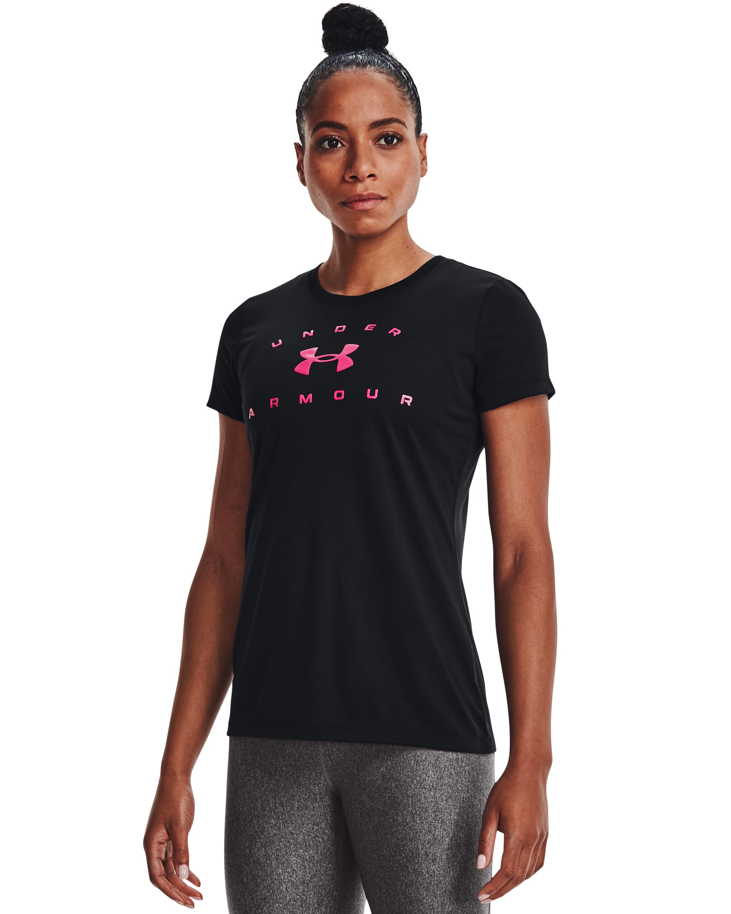 UA Tech Solid Logo Arch Women's Short Sleeve 1