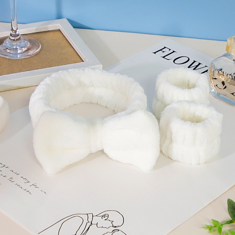Spa Headband and Matching Wrist Bands for Washing Face 11