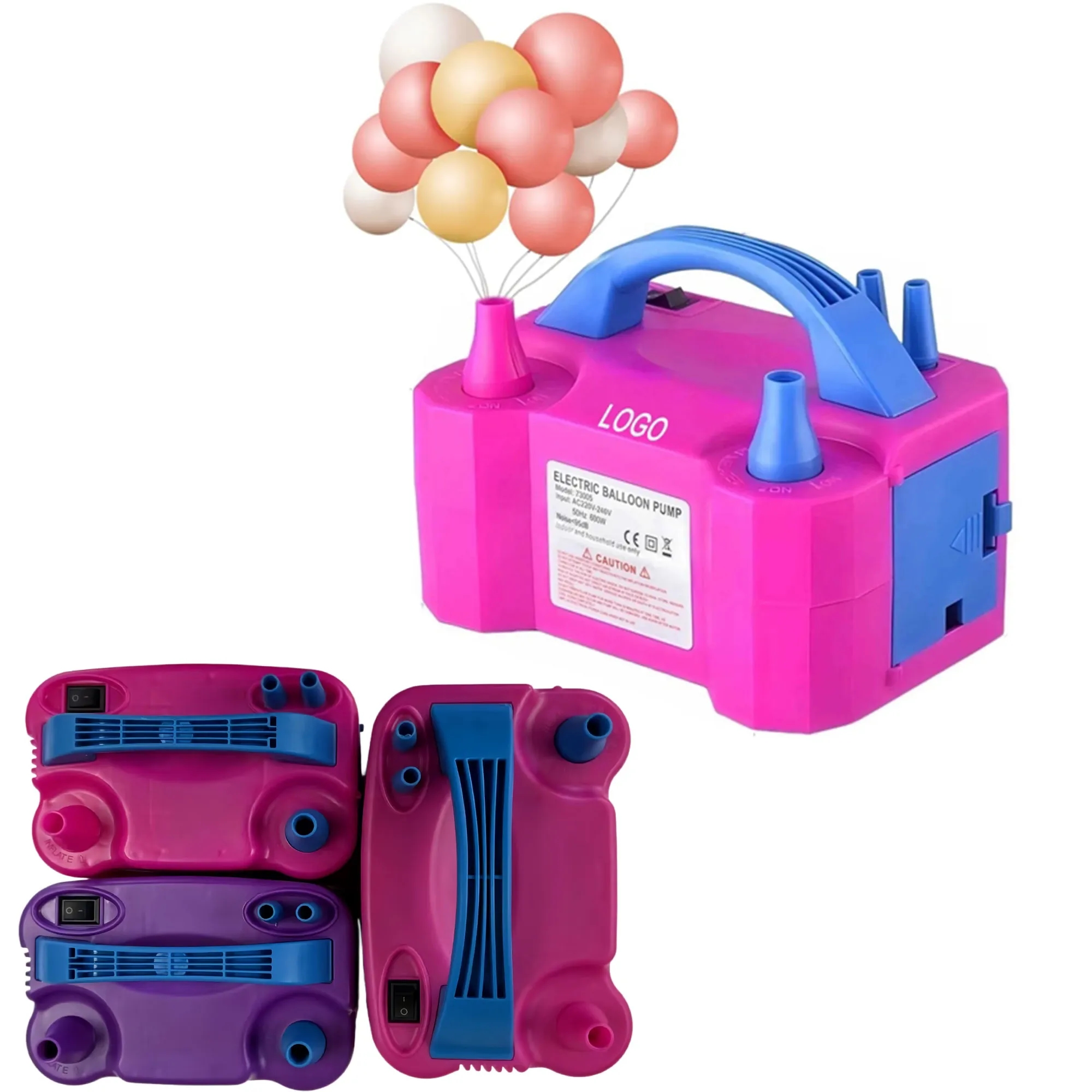 Efficient Dual Nozzle Portable Balloon Pump For Party Decor 7