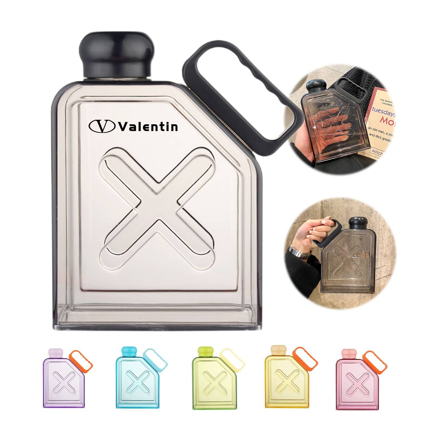34 oz Flat Sport Flask 2