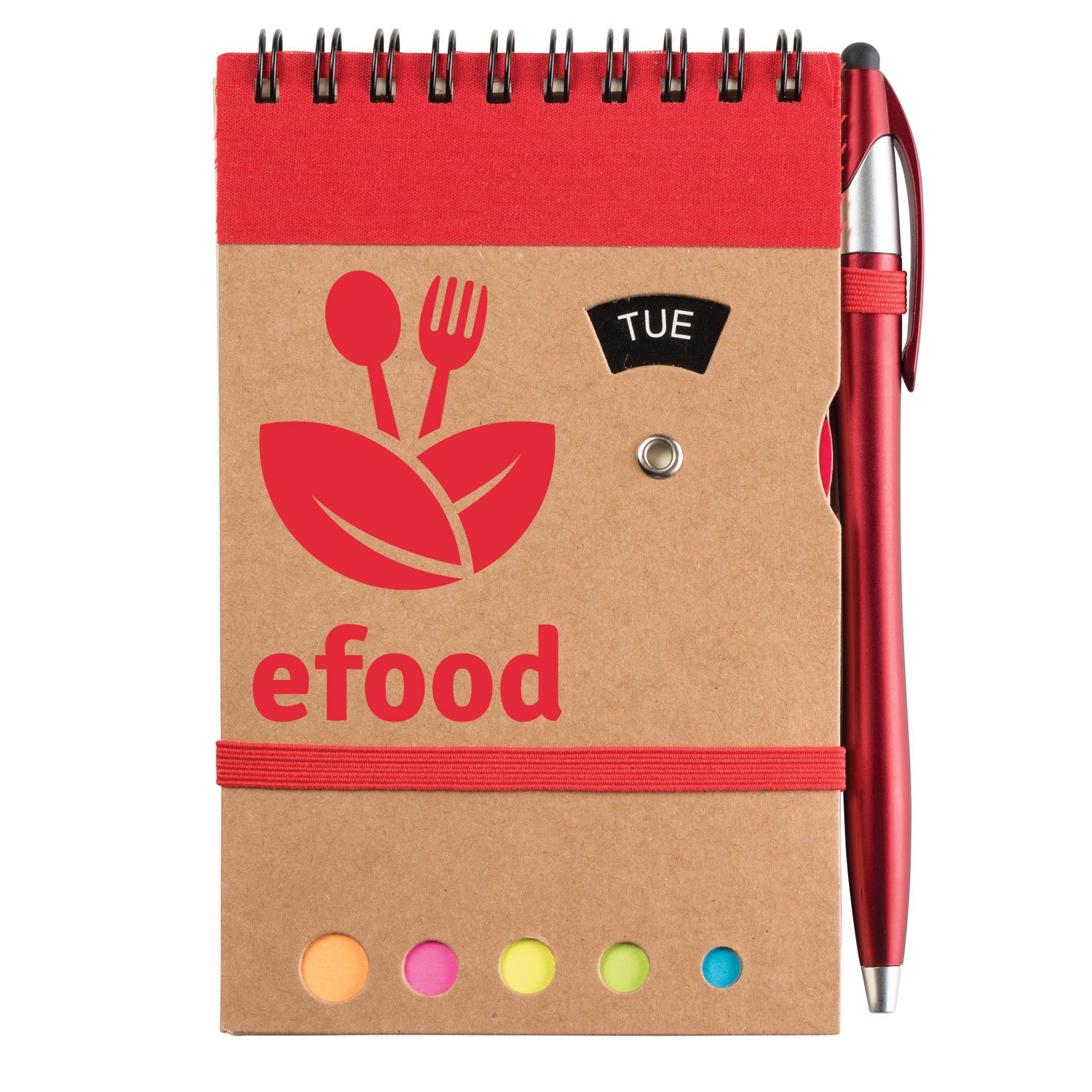 Jot & Go 3.75 x 5.75 Cardboard Spiral Journal with Pen (CLOSEOUT) 12