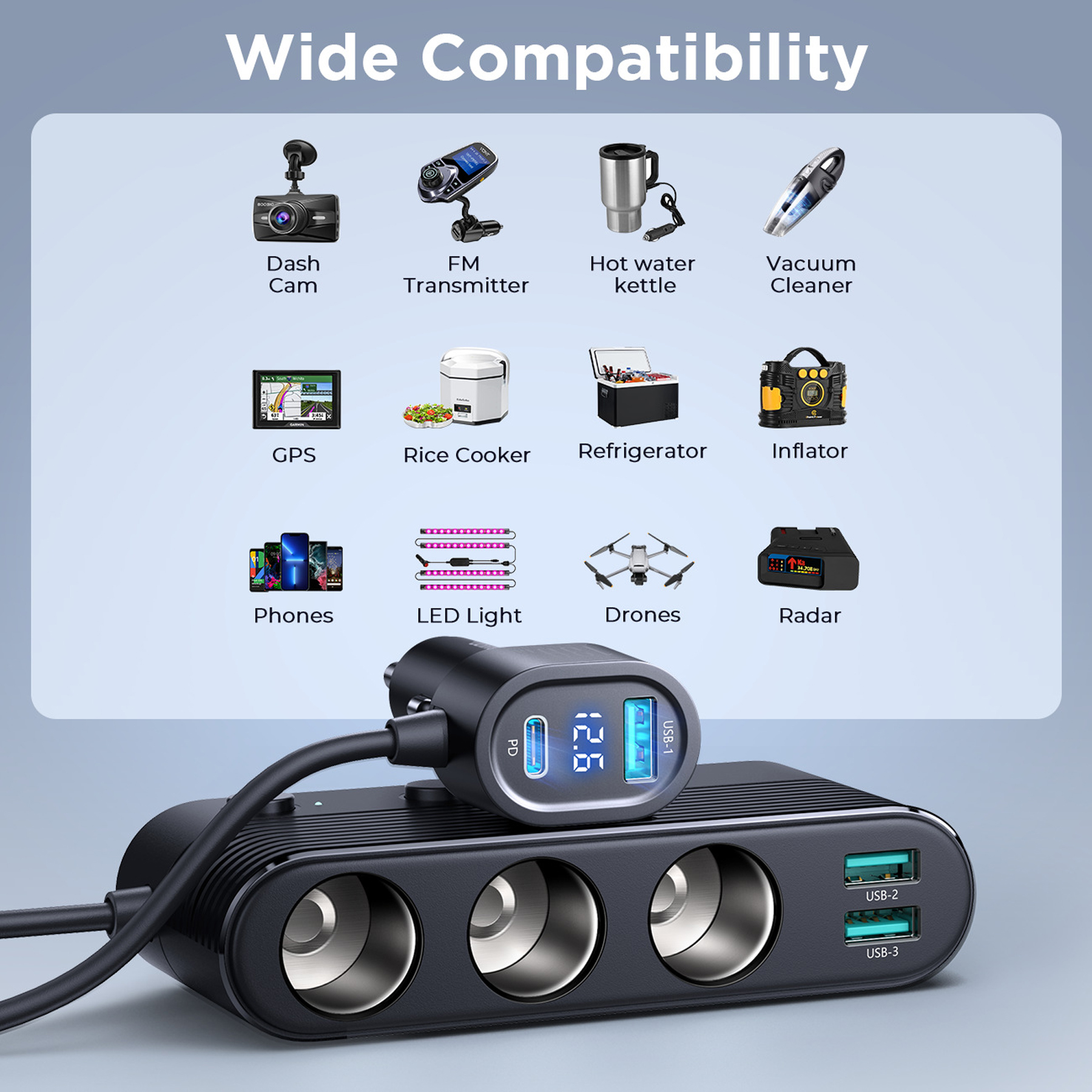 7-Port Car Charger Adapter 2