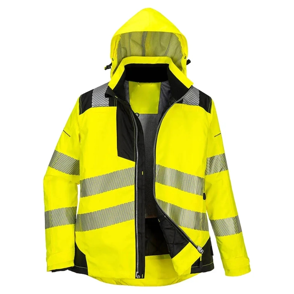 Hi Vis Bomber Reflective Safety Winter Jacket Workwear 3