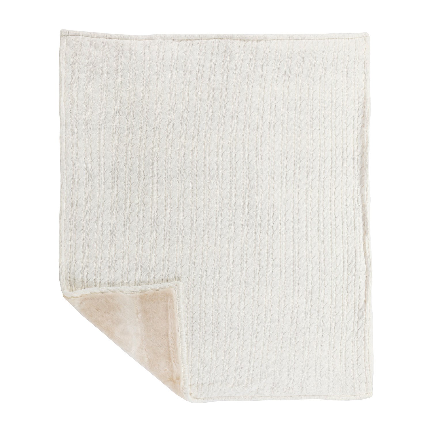 Premium Cable Knit Cotton Throw 2
