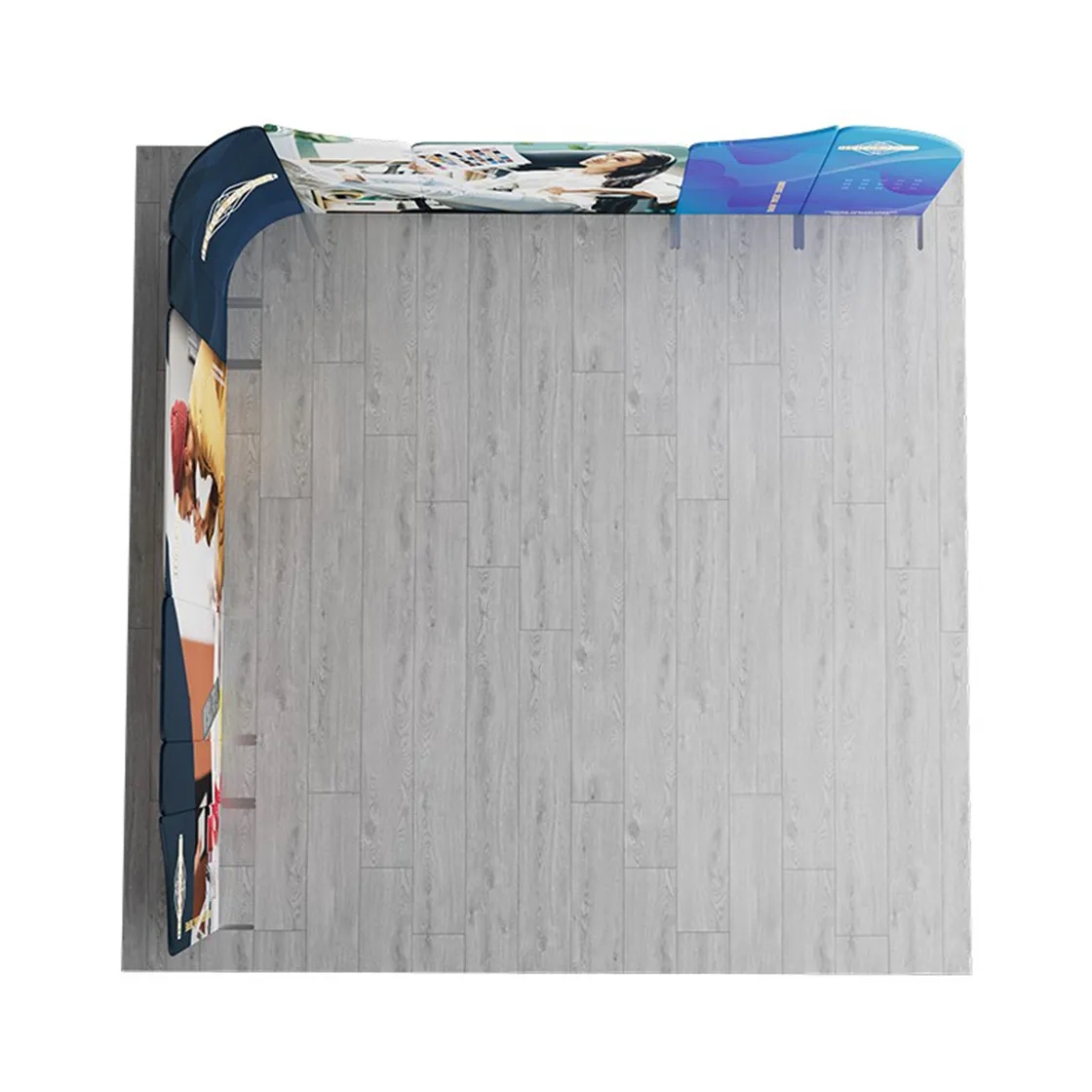 16.4x16.4ft Magnetic Modular Fabric Displays- L Shape Island 11