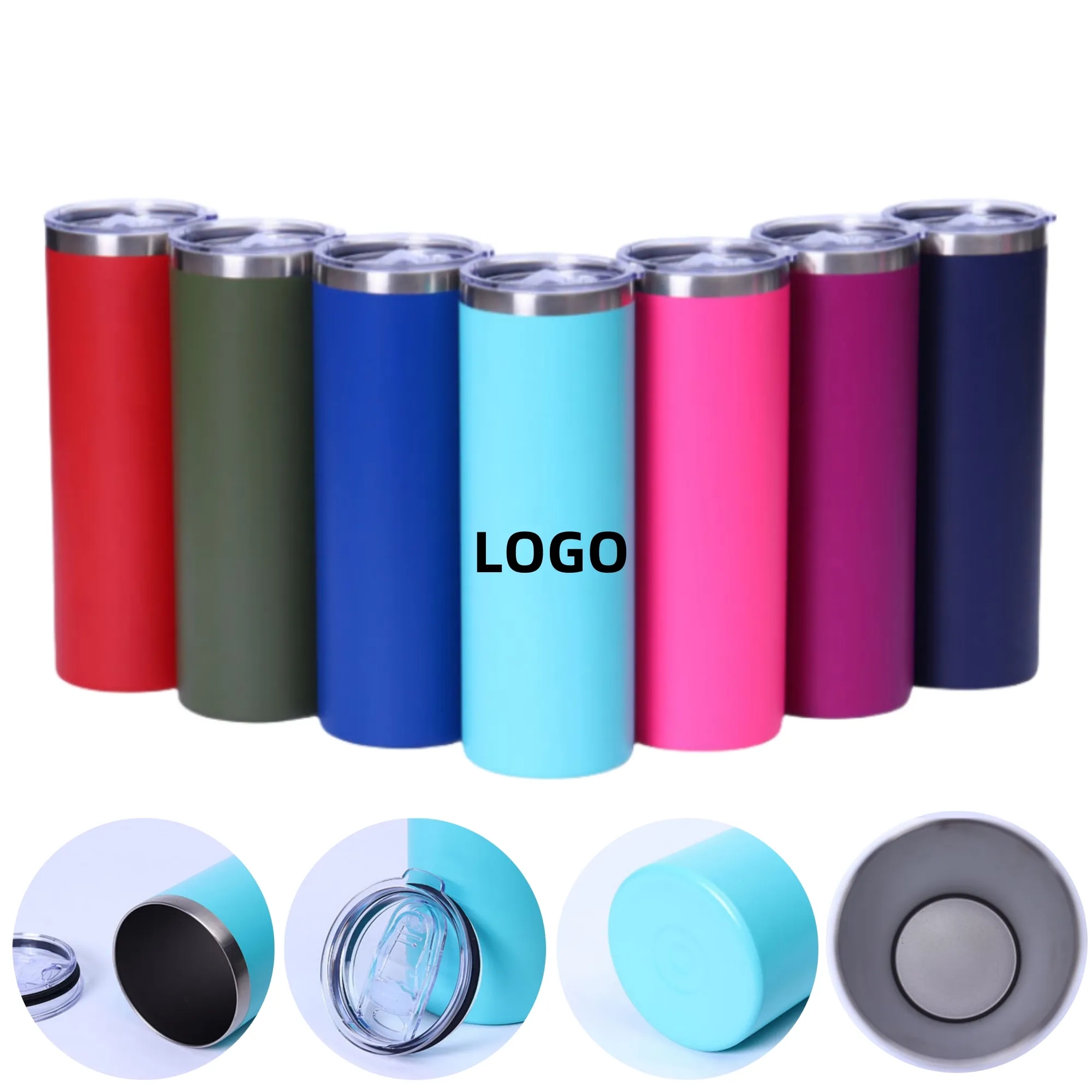 20oz 304 Stainless Steel Vacuum Straight Tumbler 9