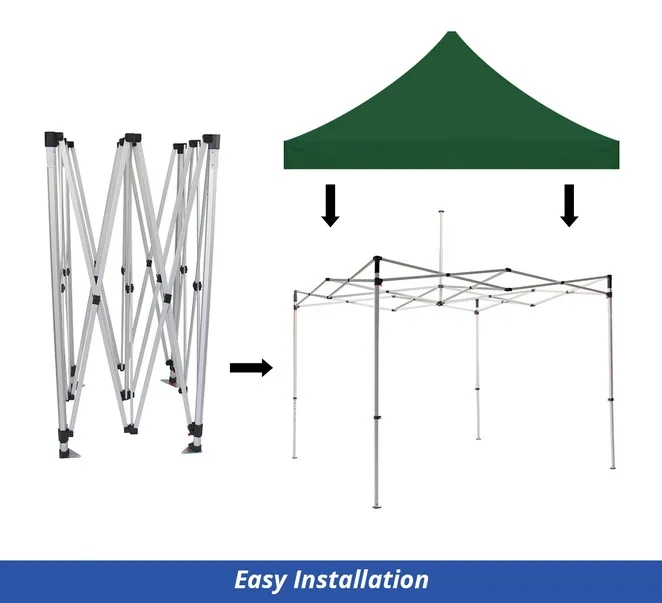 Green Canopy Tent (Topper and Frame) - (10' x 10ft) 4