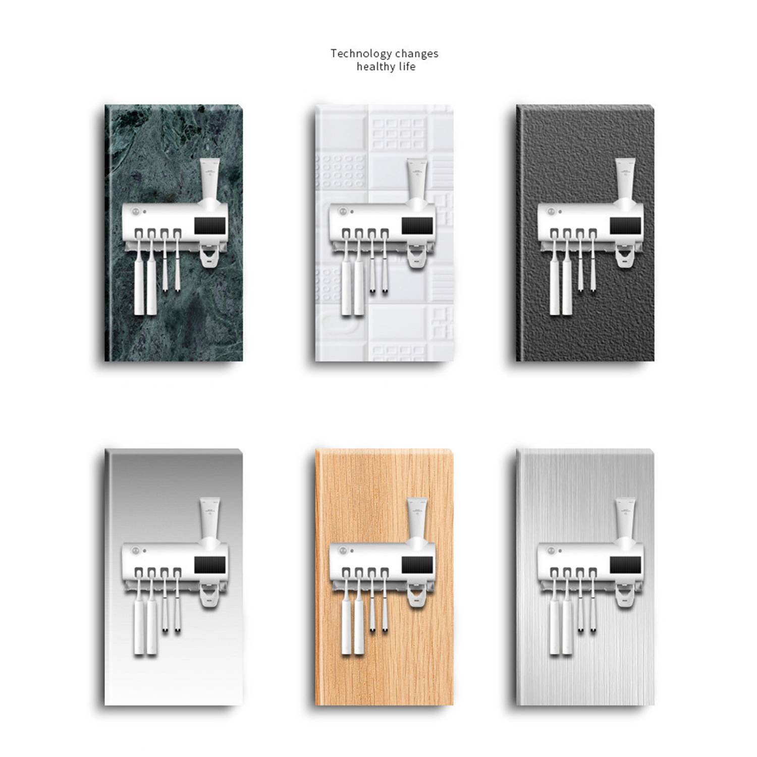 Toothbrush UV Disinfector Automatic Toothpaste Squeezer 12