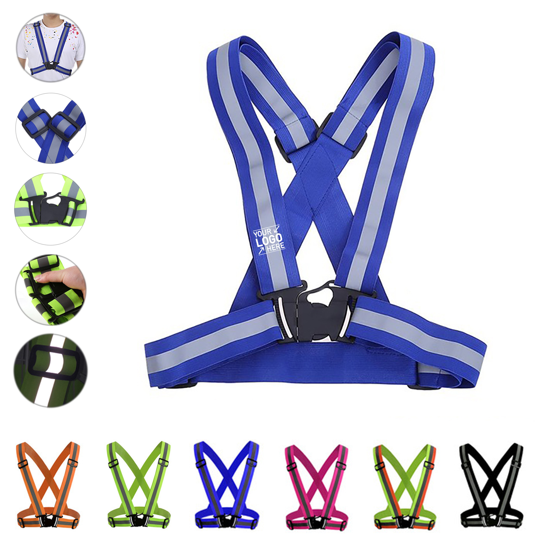 Adjustable Elastic Safety Reflective Vest 2