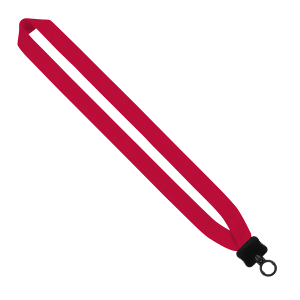 1" Cotton Lanyard with Plastic Clamshell & O-Ring 93