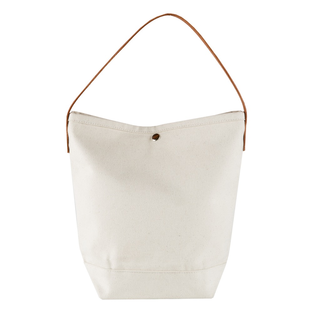 18 Oz. Super Heavy Canvas Bucket Tote w/Leather Handle 13