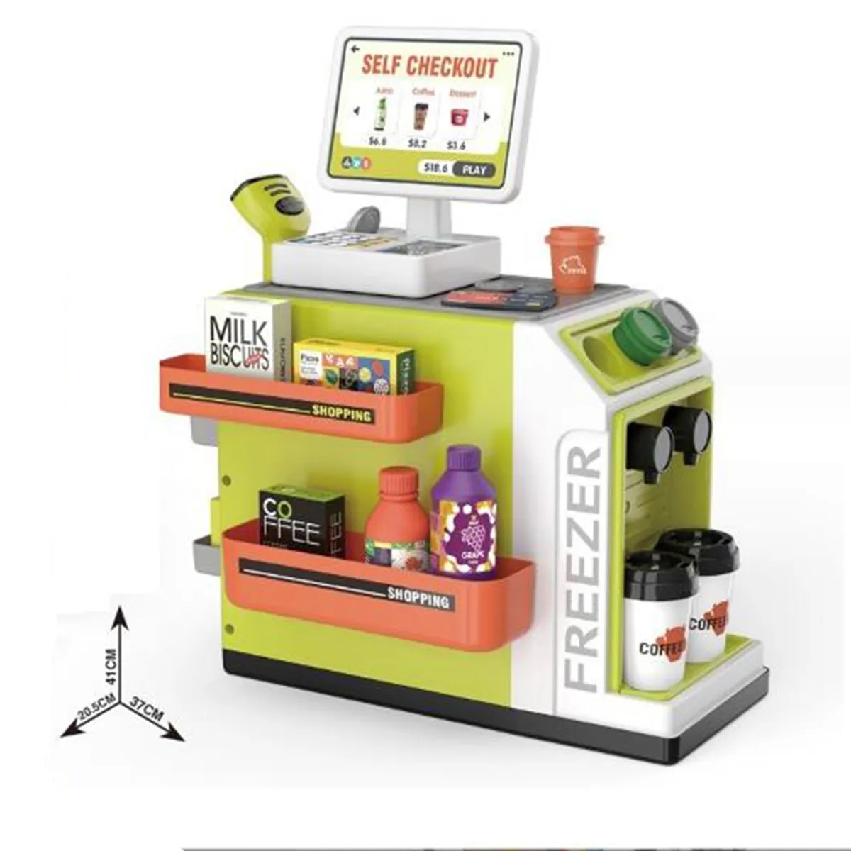 Cash Register Playset for Kids - 46PCS Pretend Play 6