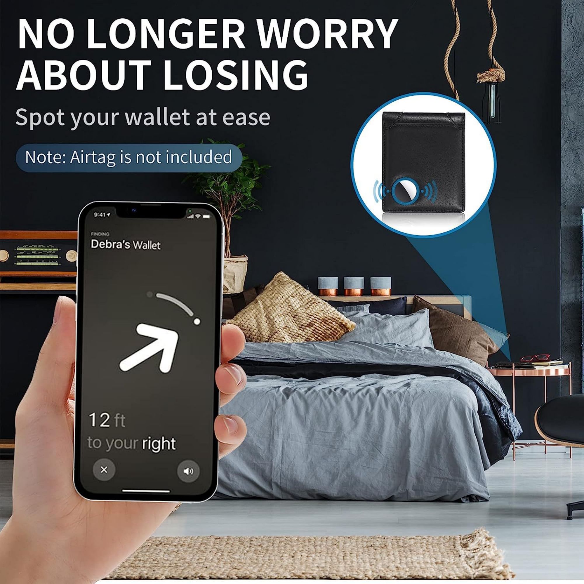 RFID Blocking Genuine Leather Bifold Mens Wallet 4