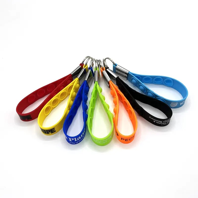 Push Pop Stress Reliever Wristband Keychains 13