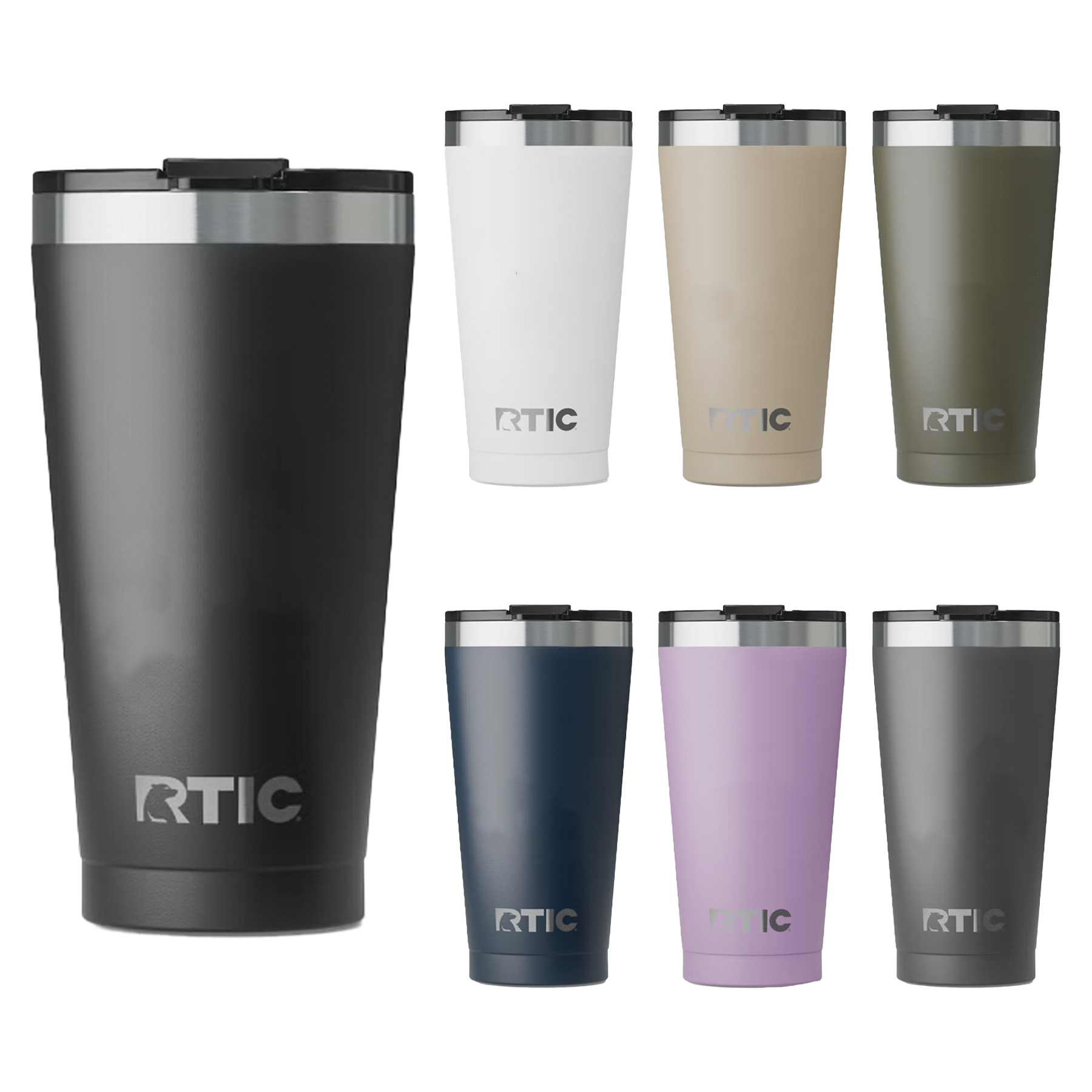 RTIC 16oz Stainless Steel Ceramic-Lined Essential Pints 12