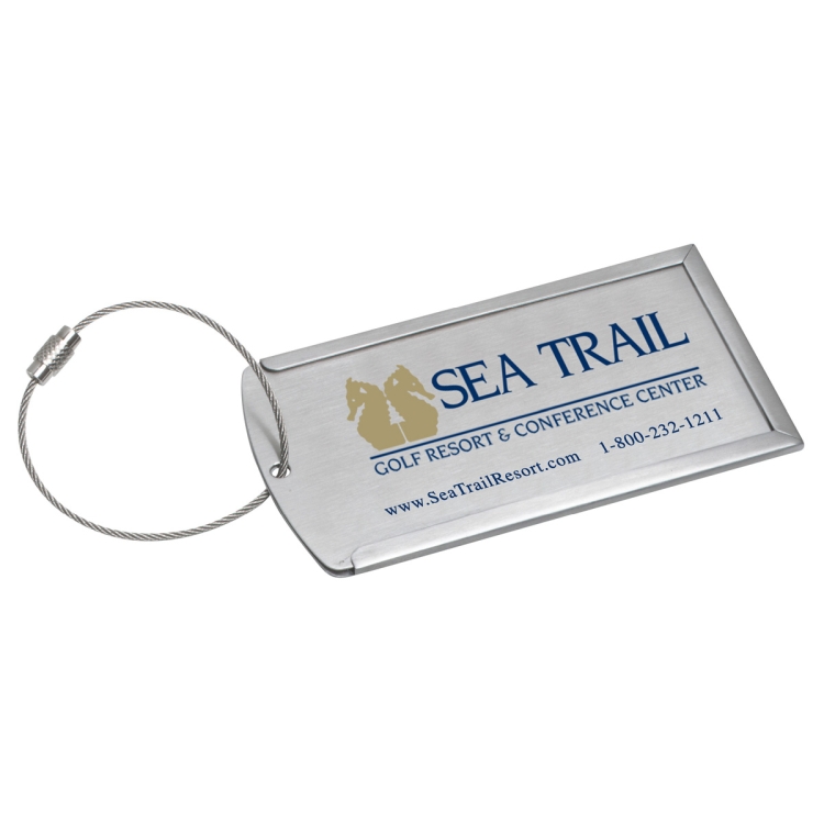 "Prestige" Brushed Metal Luggage Bag Tag 8