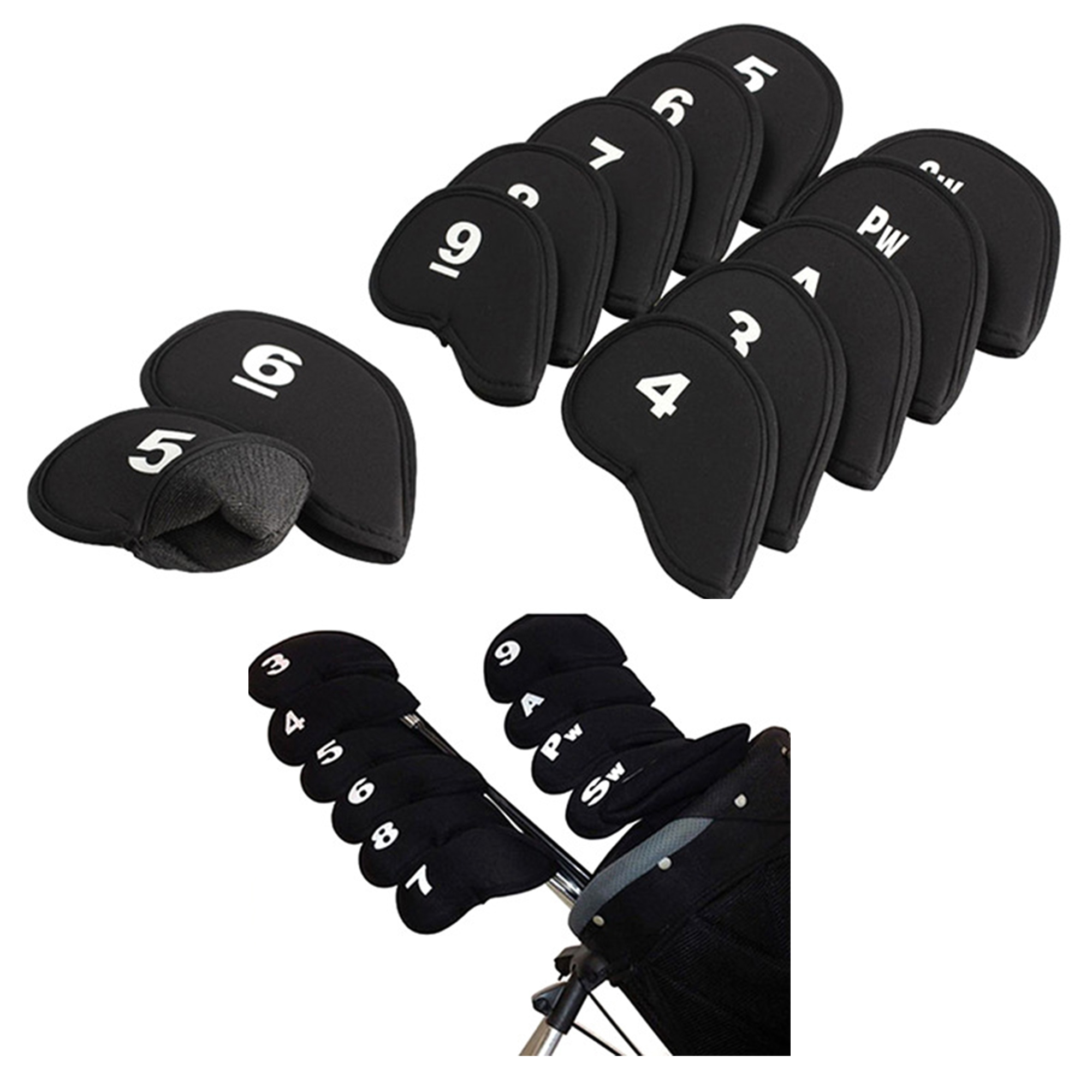 10Pcs Golf Head Cover Club 1