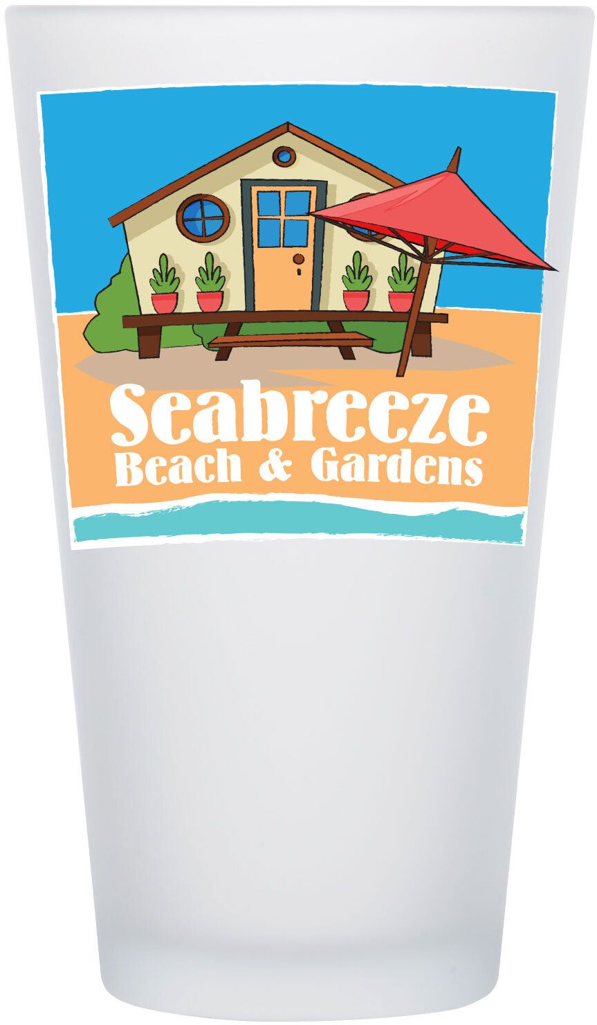 FULL COLOR FROSTED PINT GLASS 16 OZ 3
