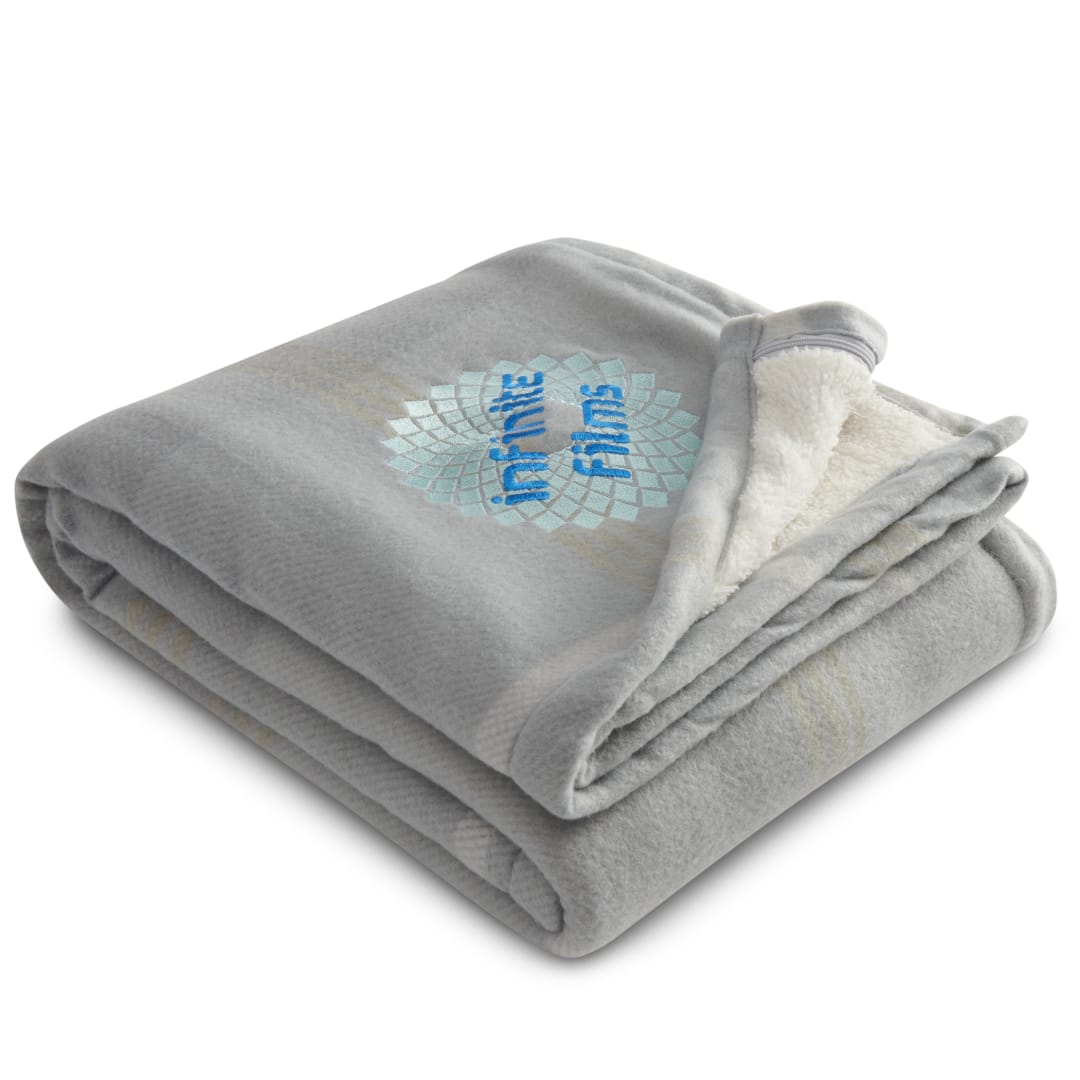 Plaid Fleece Sherpa Blanket 74