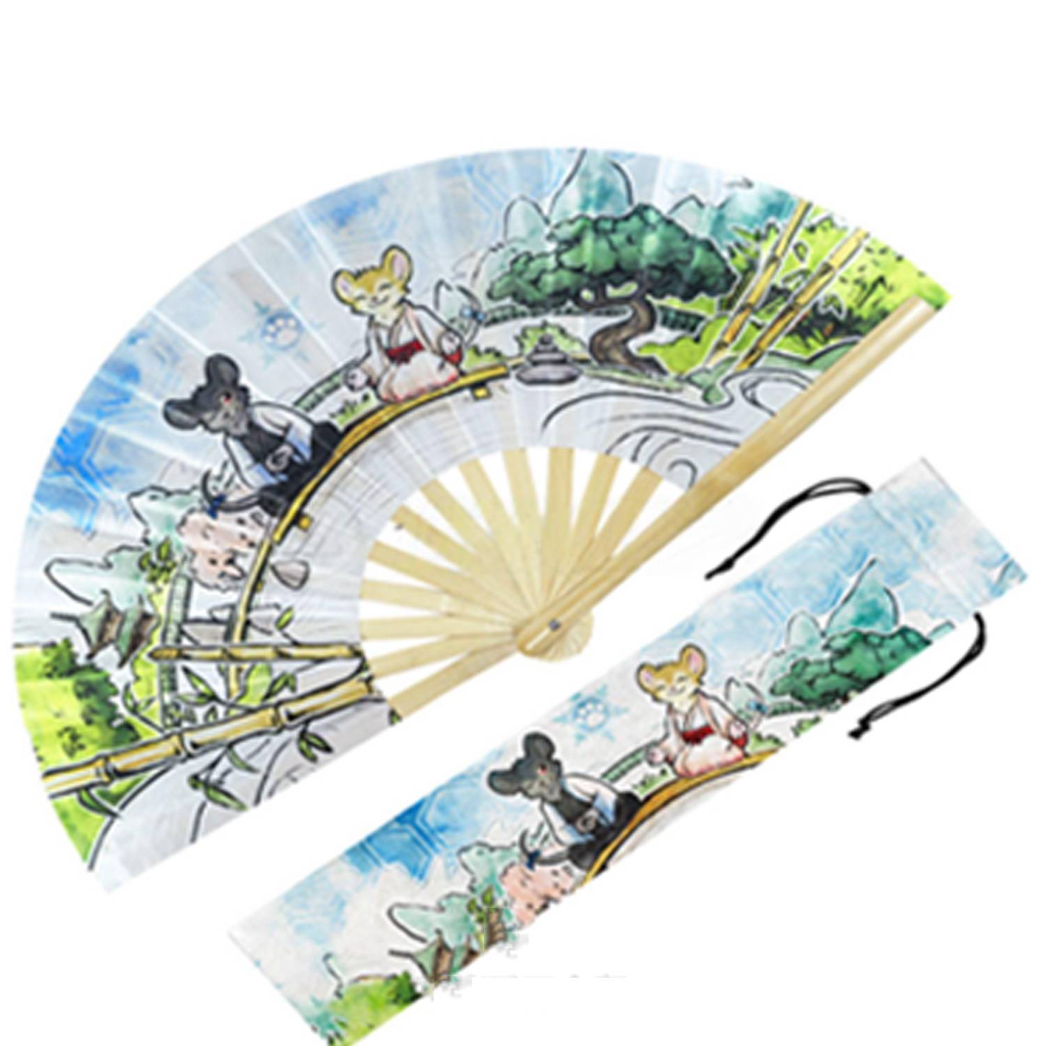 Rainbow LGBT Bamboo Rib Handheld Fans 6