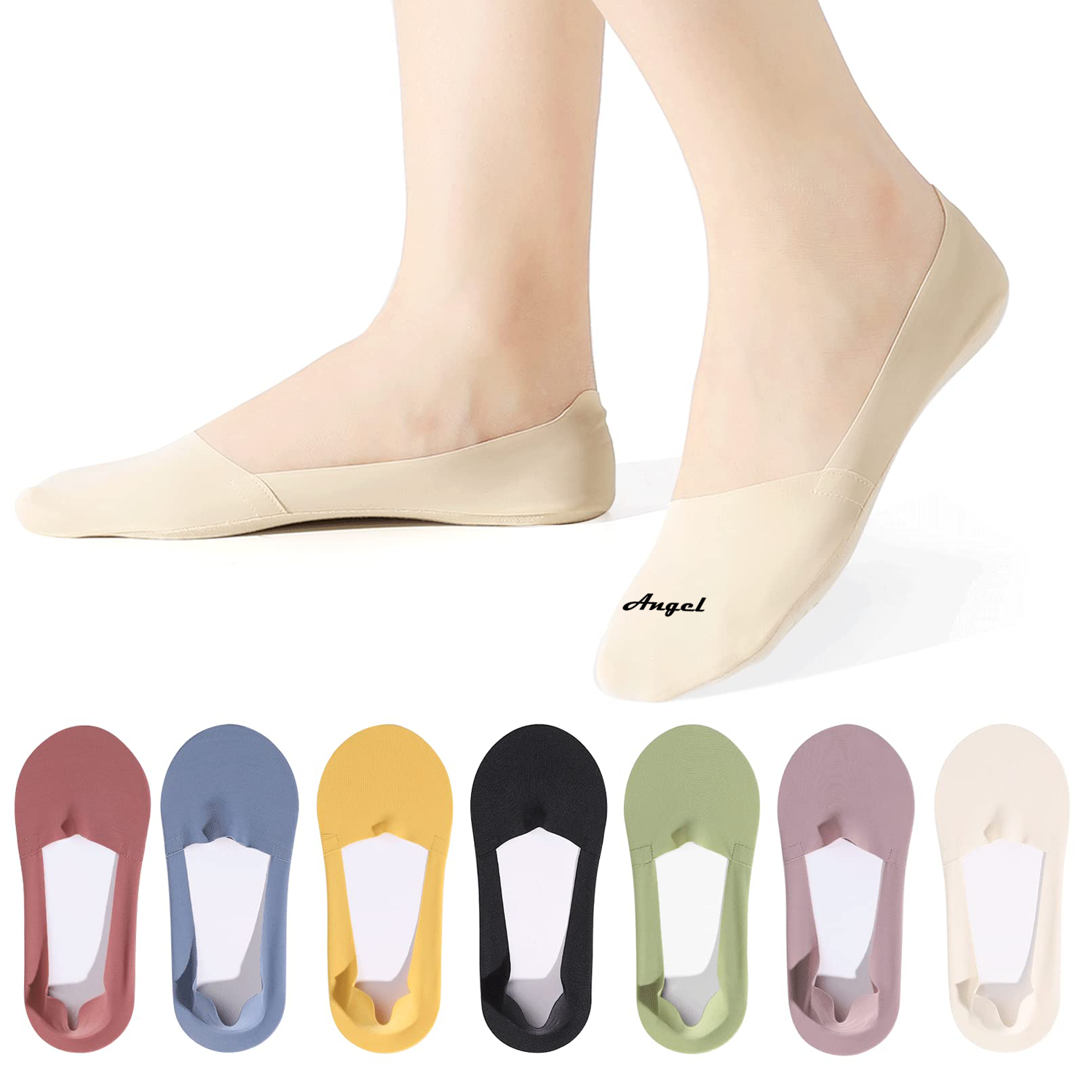 Womens Low Cut Liners for Flats & Boat Shoes Socks 7