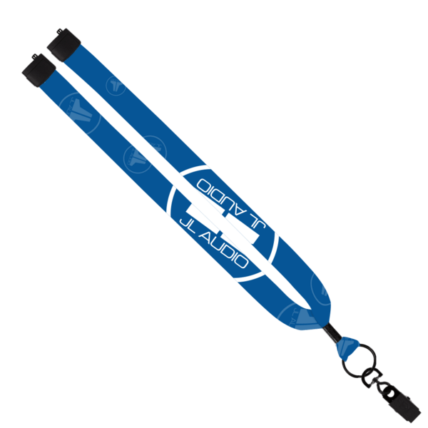 1" Dye-Sublimated Lanyard with Metal Crimp & Metal Split-Ring 13