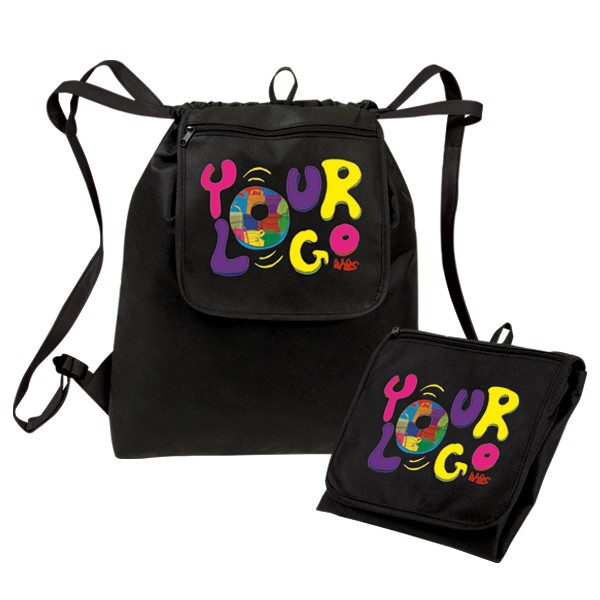 "eGREEN" Fold-Up Drawstring Cooler Backpack 2