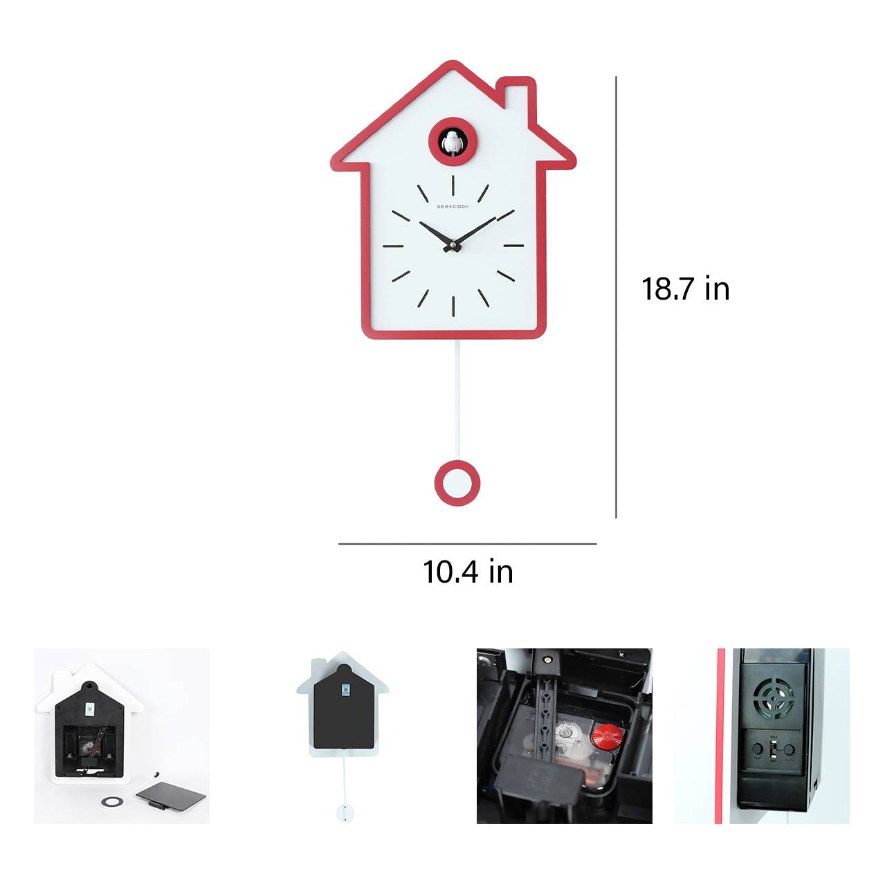 Simple and modern cuckoo house-shaped clock 2