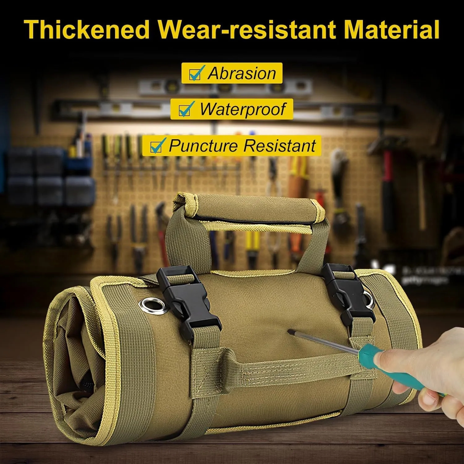 Roll Up Tool Bag Organizer with Removable Pouches 5