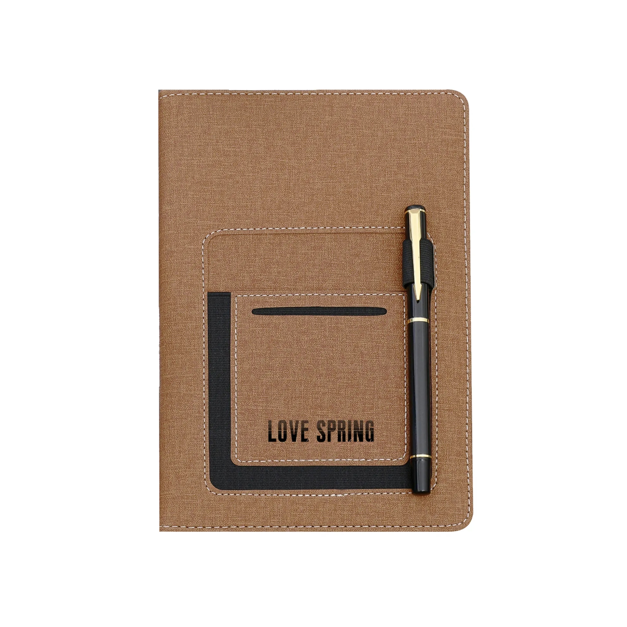 Canvas Journals with Leatherette Phone Pouch 3