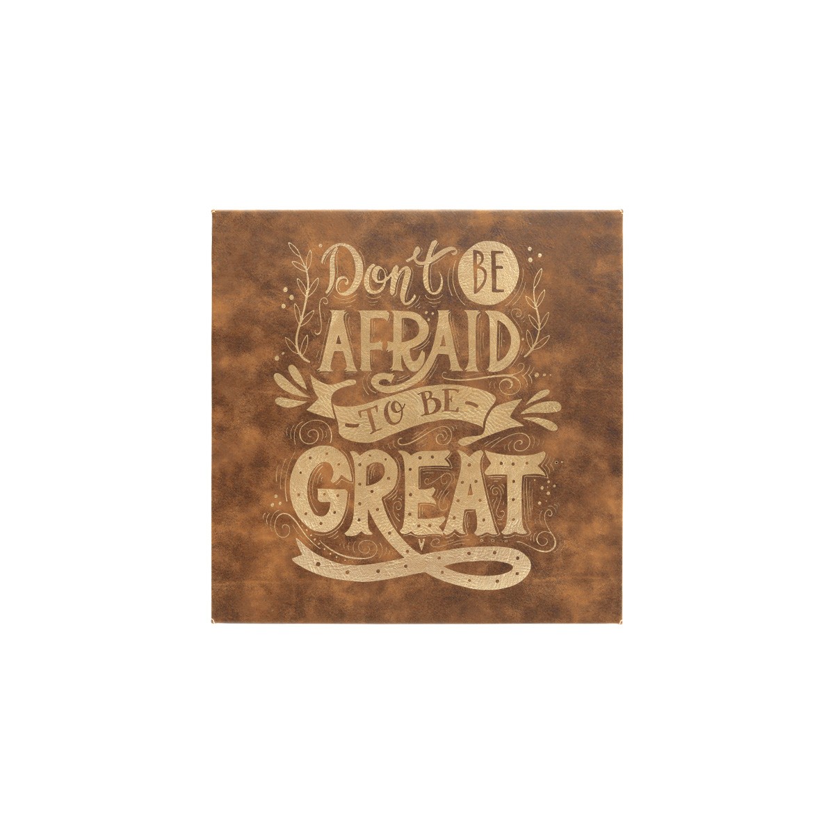 10" x 10" Rustic/Gold Leatherette Wall Decor 1