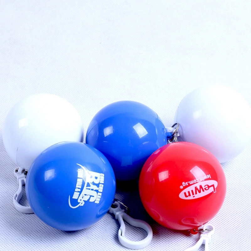 PE portable spherical raincoat 3
