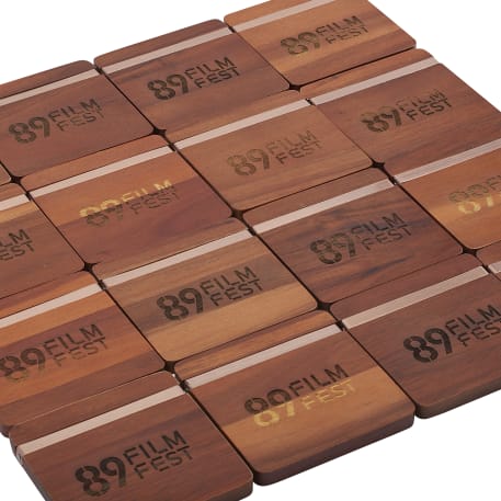 Graze Wood and Metal Coaster Set 43