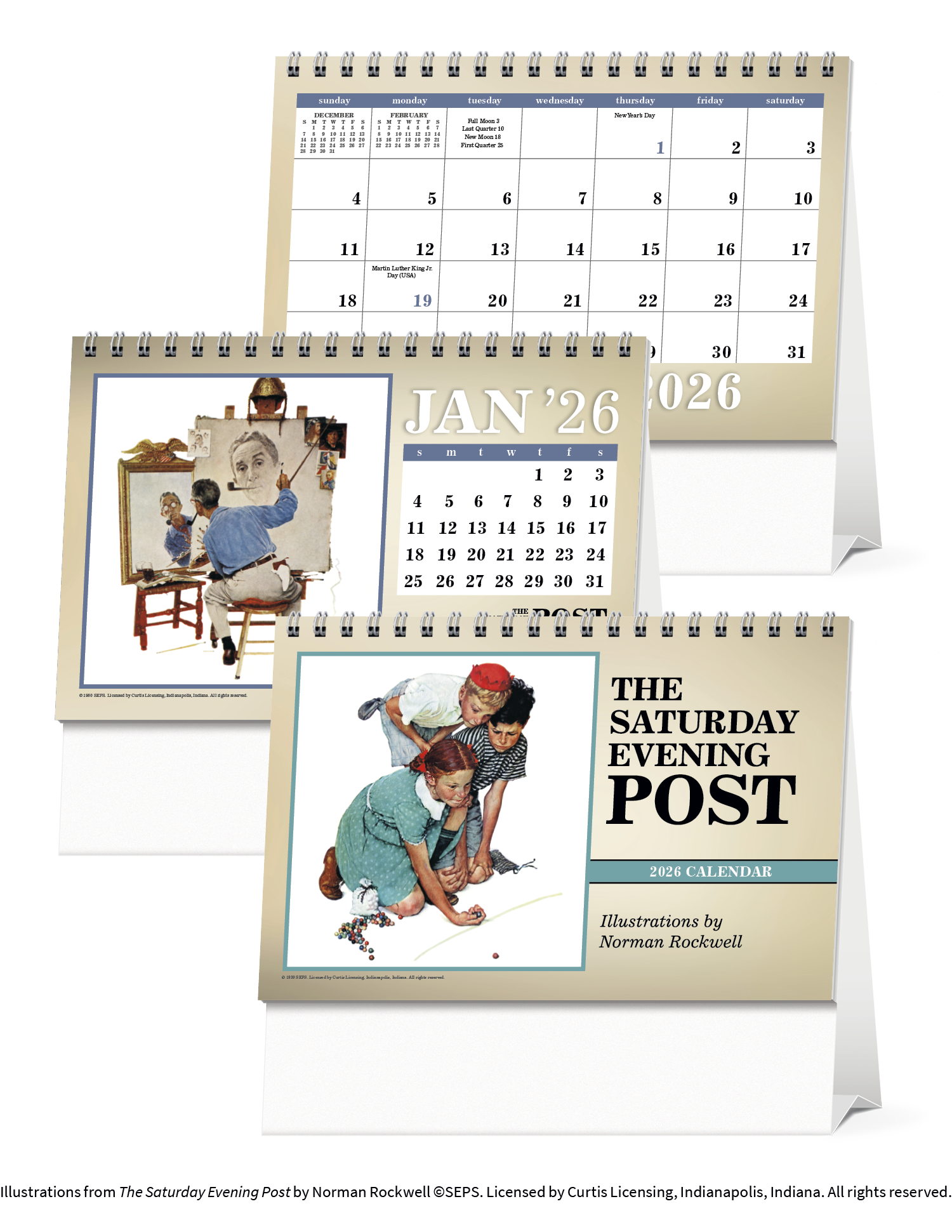 Triumph® Calendars The Saturday Evening Post Large Desk Calendar 2